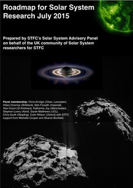 Solar System Roadmap, When Relevant to Solar System Research Questions