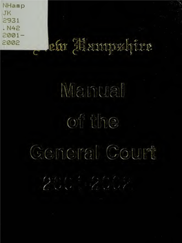 Manual of the New Hampshire General Court, 2001
