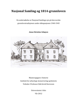 Nasjonal Samling Og 1814-Grunnloven
