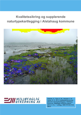 Kvalitetssikring Og Supplerende Naturtypekartlegging I Alstahaug Kommune
