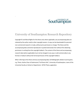 University of Southampton Research Repository