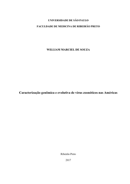 Caracterização Genômica E Evolutiva De Vírus Zoonóticos Nas Américas