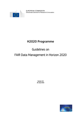 Guidelines on FAIR Data Management in Horizon 2020