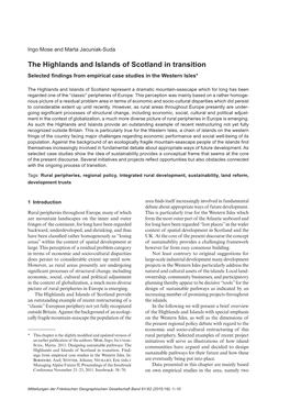 The Highlands and Islands of Scotland in Transition Selected Findings from Empirical Case Studies in the Western Isles*