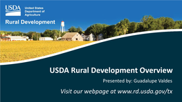 USDA (United States Department of Agriculture) Rural Development