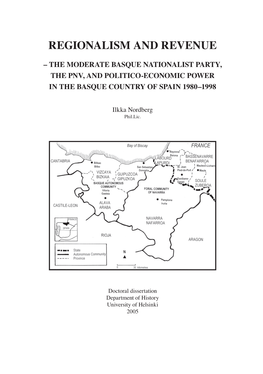 Regionalism and Revenue. the Moderate Basque Nationalist Party