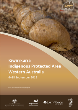 Kiwirrkurra IPA WA 2015, a Bush Blitz Survey Report