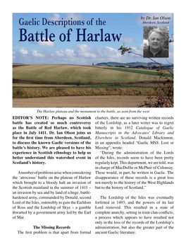 Battle of Harlaw Battle of Harlaw