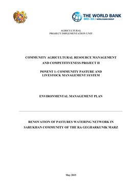 Community Agricultural Resource Management and Competitiveness Project Ii