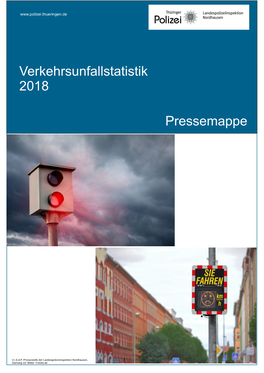 Verkehrsunfallstatistik 2018 Pressemappe