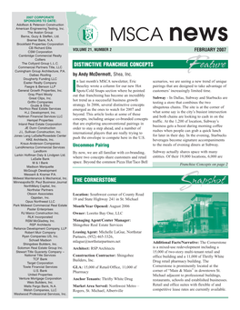 February MSCA Newsletter 2007