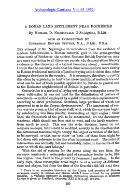 A ROMAN LAND SETTLEMENT NEAR ROCHESTER by MICHAEL D
