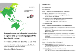 Symposium on Sociolinguistic Variation in Signed and Spoken