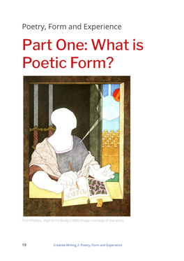 Poetry, Form and Experience Part One: What Is Poetic Form?