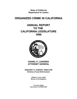 Organized Crime in California