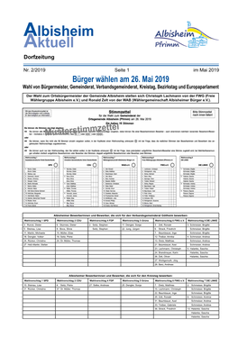 Albisheim Aktuell Dorfzeitung