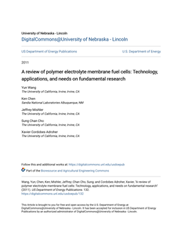 A Review of Polymer Electrolyte Membrane Fuel Cells: Technology, Applications, and Needs on Fundamental Research