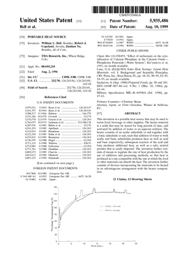 United States Patent (19) 11 Patent Number: 5,935,486 Bell Et Al