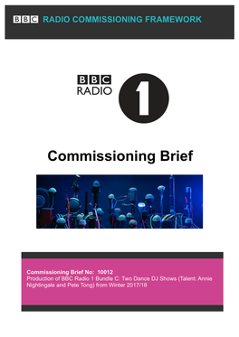 Commissioning Brief