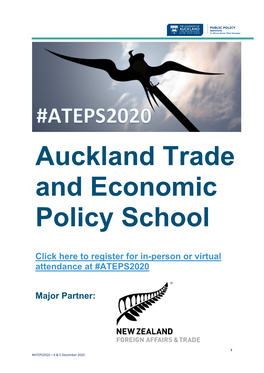 Auckland Trade and Economic Policy School