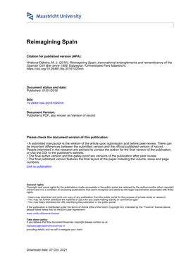 Transnational Entanglements and Remembrance of the Spanish Civil War Since 1989