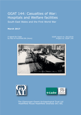 Casualties of War: Hospitals and Welfare Facilities South East Wales and the First World War