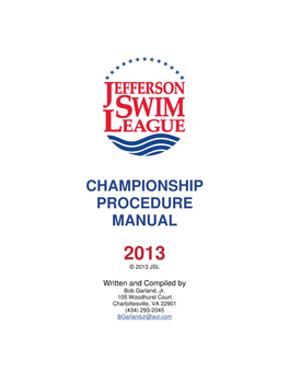 Championship Procedure Manual