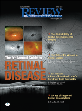 001 Ro0412 Retinaguide.Indd 1 4/12/12 9:41 AM FUNDUS AUTOFLUORESCENCE