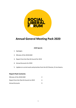 SLF AGM 2019 Reports Pack