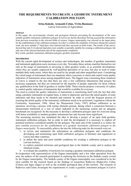 The Requirements to Create a Geodetic Instrument Calibration Polygon