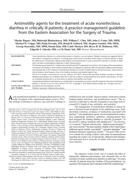 Antimotility Agents for the Treatment of Acute Noninfectious Diarrhea In