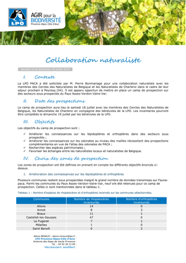 Collaboration Naturaliste