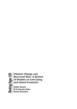 Climate Change and Sea-Level Rise: a Review of Studies on Low-Lying and Island Countries