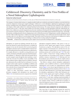 Cefiderocol: Discovery, Chemistry, and in Vivo Profiles of a Novel