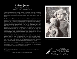 Anissa Jones Lafayette, Tippecanoe County March 11, 1958 – August 28, 1976