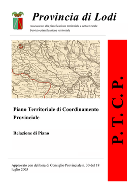 Piano Territoriale Di Coordinamento Provinciale