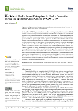 The Role of Health Resort Enterprises in Health Prevention During the Epidemic Crisis Caused by COVID-19