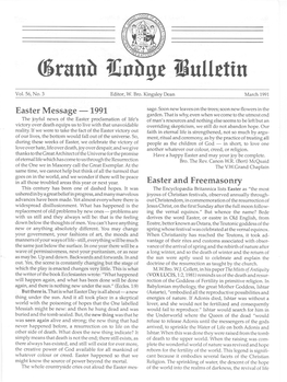 1991 Easter and Freemasonry