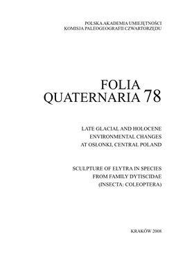 Folia Quaternaria 78