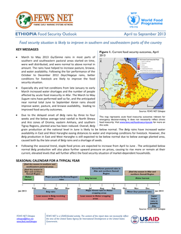 ETHIOPIA Food Security Outlook April to September 2013