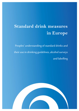 Standard Drink Measures in Europe