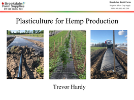 Plasticulture for Hemp Production (PDF)