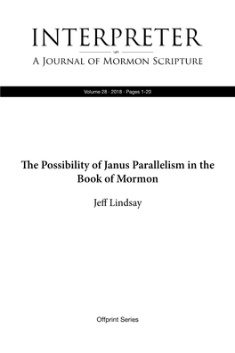 The Possibility of Janus Parallelism in the Book of Mormon