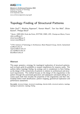 Topology Finding of Structural Patterns