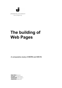 The Building of Web Pages