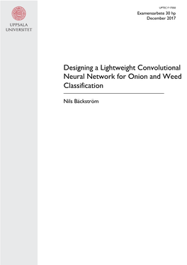 Designing a Lightweight Convolutional Neural Network for Onion and Weed Classification