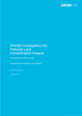 Grenfell Investigation Into Potential Land Contamination Impacts