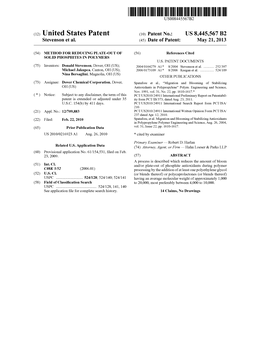 (12) United States Patent (10) Patent No.: US 8.445,567 B2 Stevenson Et Al