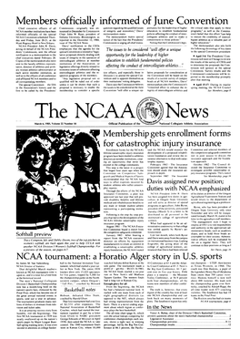 The NCAA News