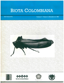 (Homoptera: Cicadellidae) De Colombia